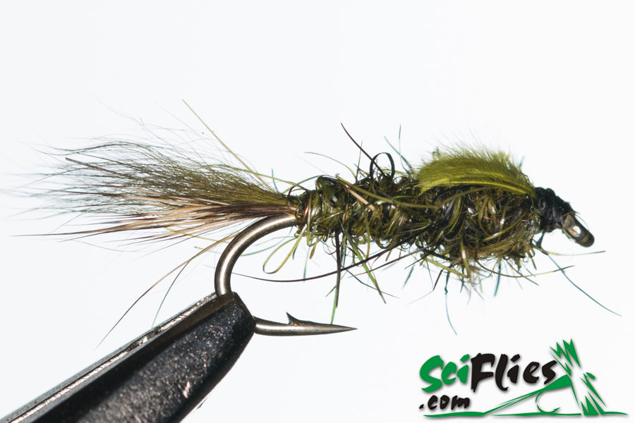 SCI FLIES GOLD RIBBED HARE EAR - 3 PACK