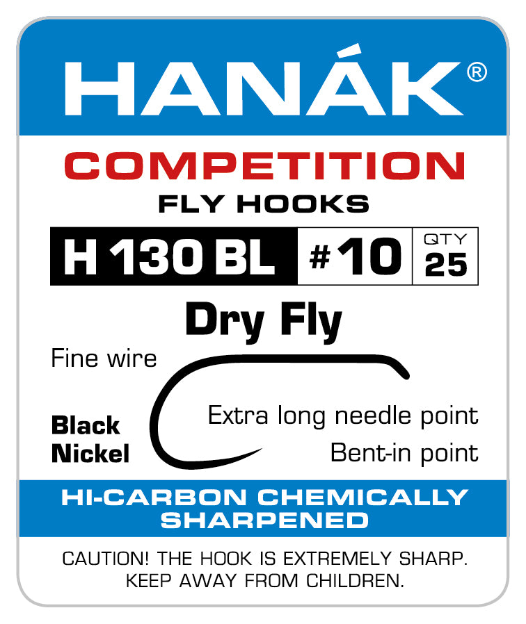 HANAK BARBLESS DRY FLY HOOKS