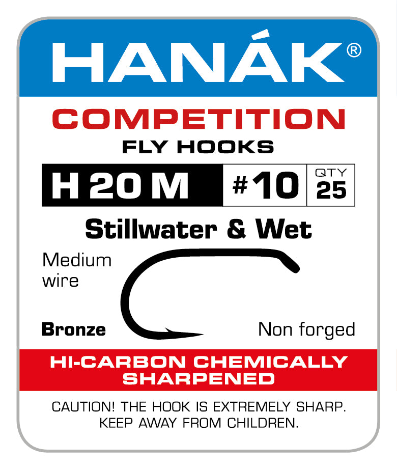 HANAK WET STILLWATER BARBED HOOKS