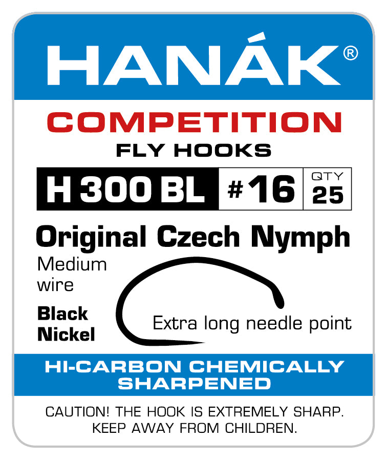 HANAK CZECH NYMPH BARBLESS HOOKS