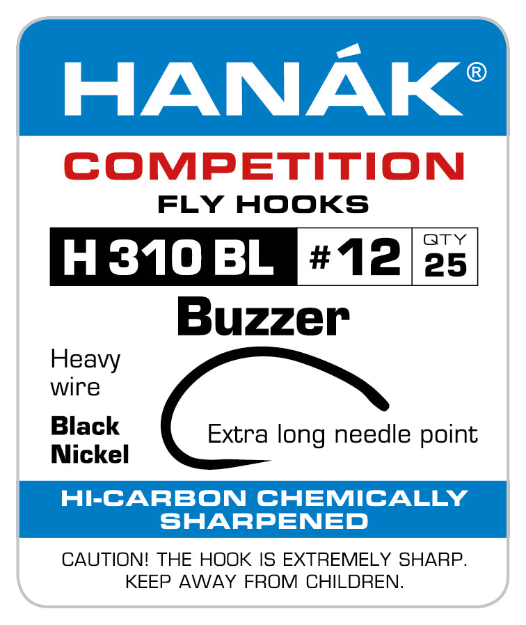 HANAK CZECH NYMPH BARBLESS HOOKS