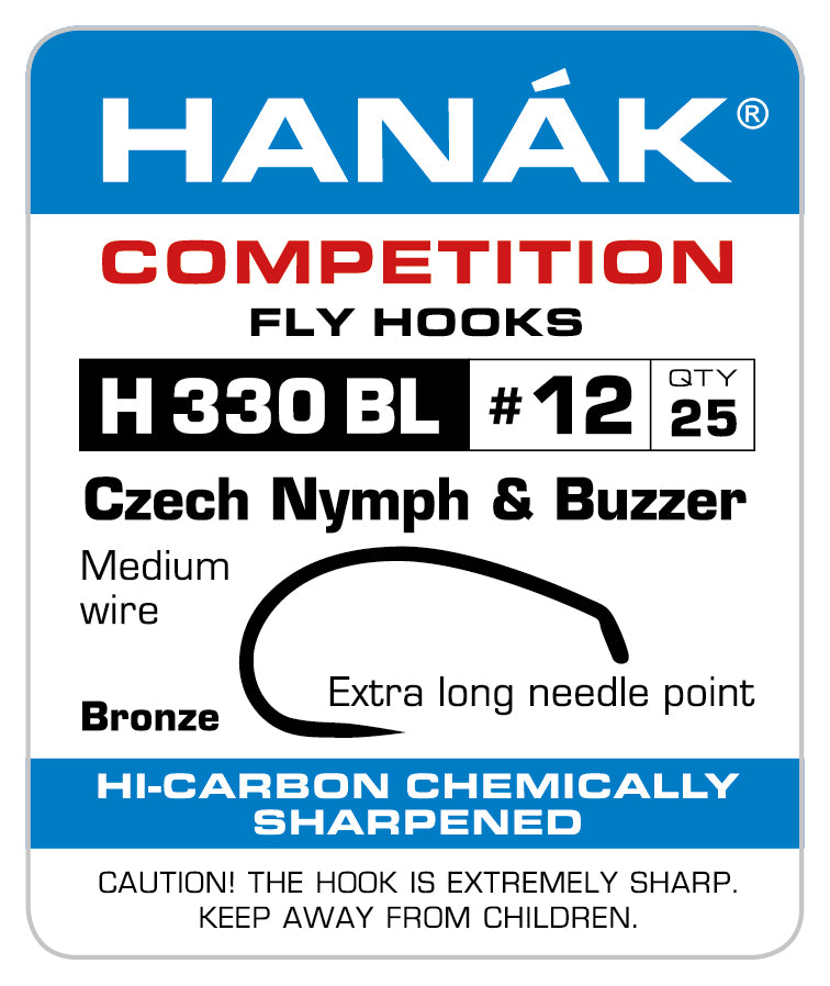 HANAK CZECH NYMPH BARBLESS HOOKS