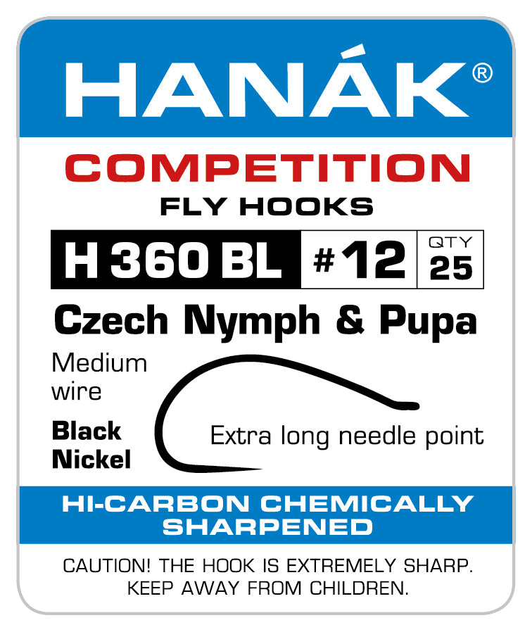 HANAK CZECH NYMPH BARBLESS HOOKS