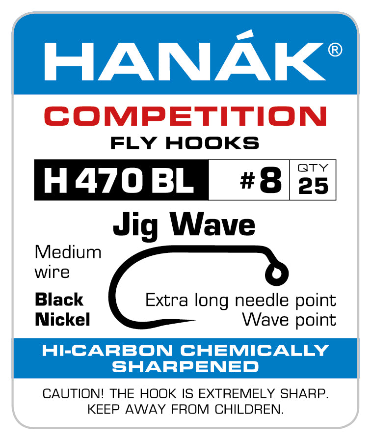 HANAK JIG BARBLESS FLY HOOKS