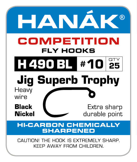 HANAK JIG BARBLESS FLY HOOKS