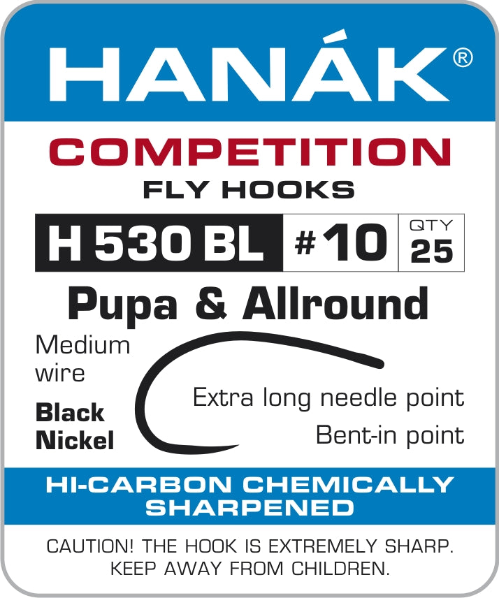 HANAK ALLROUND PUPA BARBLESS HOOKS