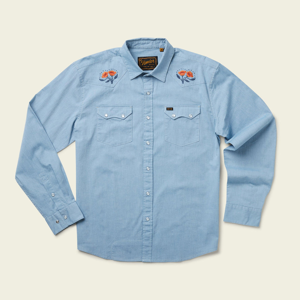 HOWLER BROTHERS CROSSCUT DELUXE SNAPSHIRT