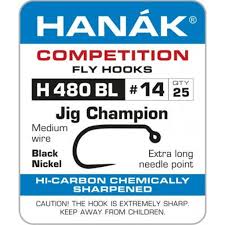 HANAK JIG BARBLESS FLY HOOKS