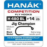 HANAK JIG BARBLESS FLY HOOKS