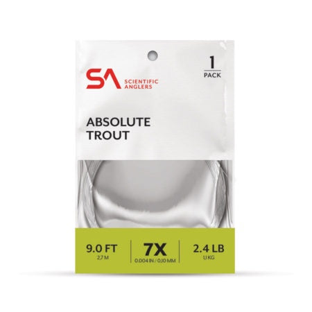 🎁 SCIENTIFIC ANGLERS ABSOLUTE TROUT LEADER - 1PK (100% off)