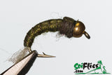 SCI FLIES GOLD BEAD CADDIS OLIVE - 3 PACK