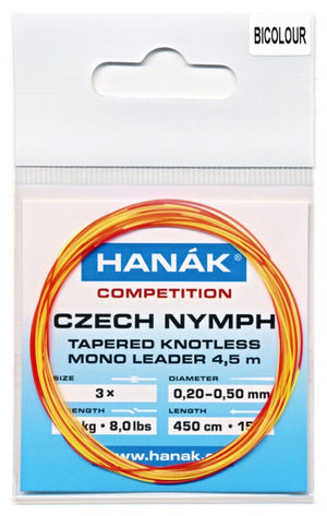 HANAK CZECH NYMPH BICOLOUR TAPERED LEADER