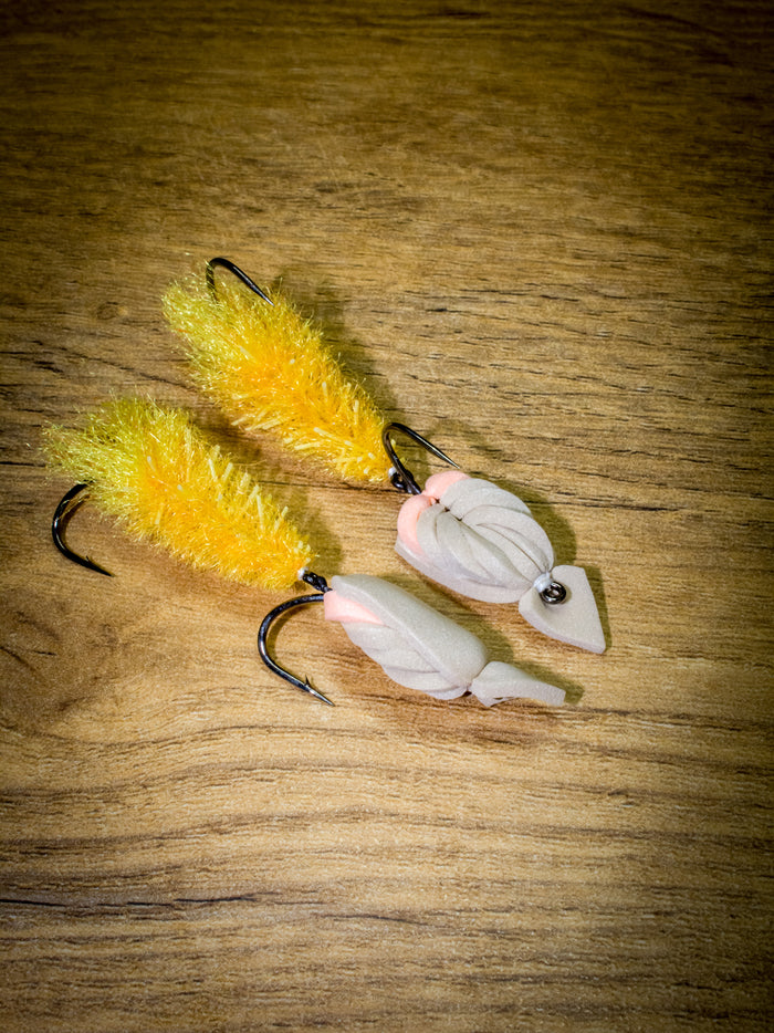 CUSTOM TIE LIVELY GRUNTER PRAWN FLY
