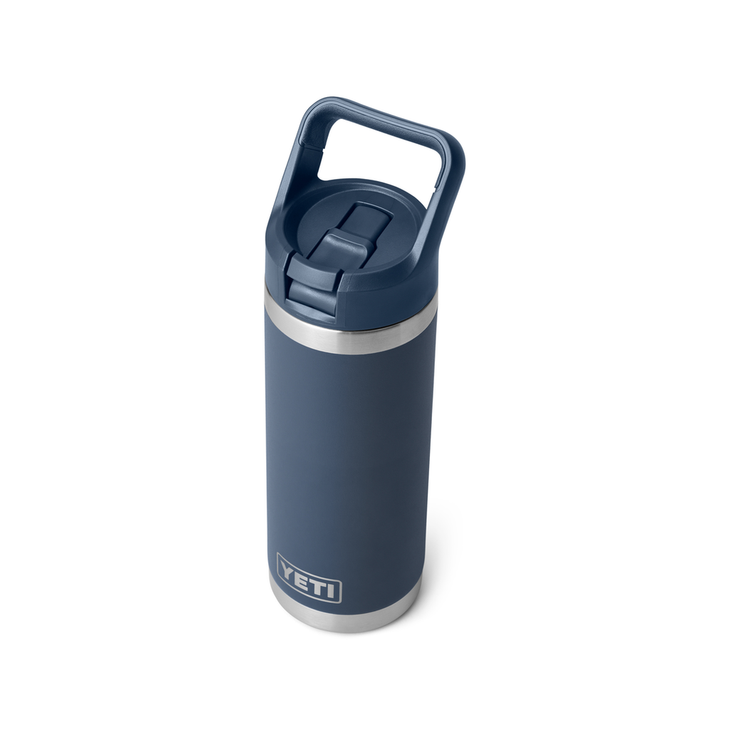 YETI RAMBLER 18oz BOTTLE  with COLOUR  STRAW CAP