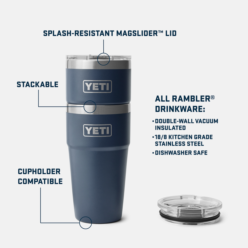 YETI RAMBLER 20oz STACKABLE CUP  WITH MAGSLIDER LID