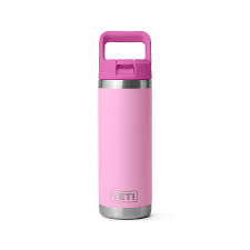 YETI RAMBLER 18oz / 532ml BOTTLE  with COLOUR  STRAW CAP