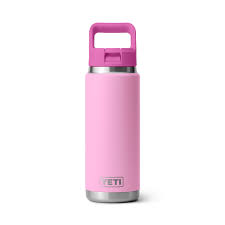 YETI RAMBLER 26oz / 769ml BOTTLE with COLOUR STRAW CAP